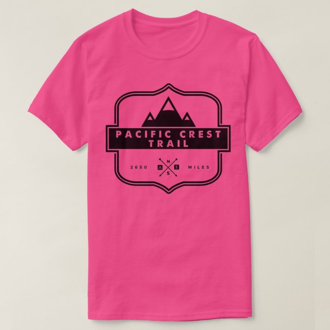 Pazifischer Wappen - Wanderweg PCT Berggipfel T-Shirt (Design vorne)