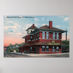 Pazifisches Eisenbahn-Depot Missouris Poster