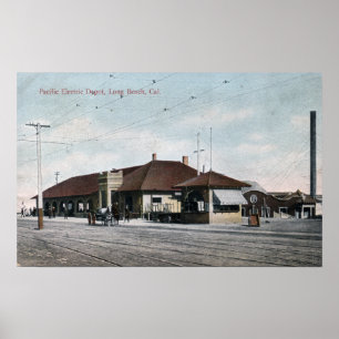 Pazifisches elektrisches Bahndepot Poster