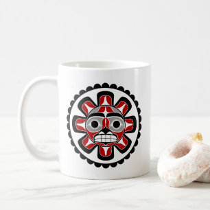 Pazifisches Nordwest-Symbol der Sonne der Native A Kaffeetasse