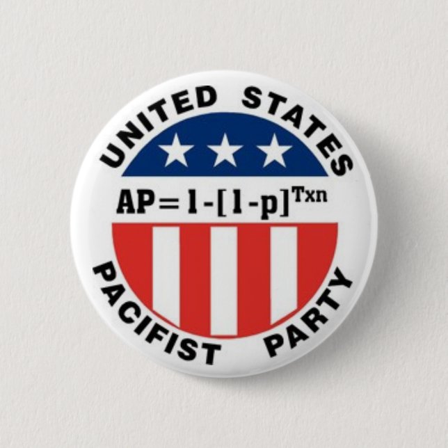 Pazifistischer Partyknopf US Button (Vorderseite)