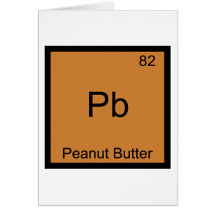 Pb - Chimie au beurre d'arachide Symbole de table 