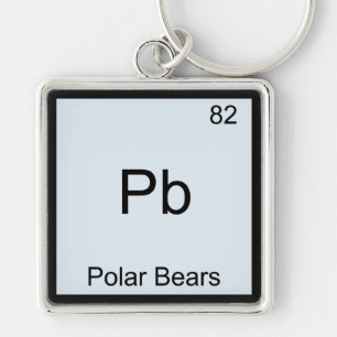 Pb - Eisbären Lustige Chemie-Element-Symbol Schlüsselanhänger