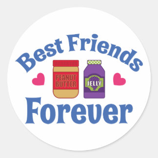 PB&J BESTE FREUNDIN RUNDER AUFKLEBER