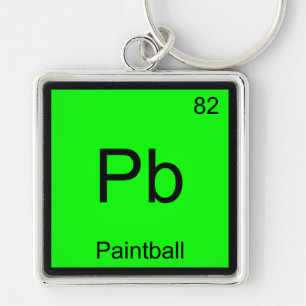 Pb - Paintball Chemie Element Symbol Sport T-Shirt Schlüsselanhänger