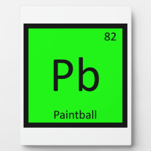 Pb - Paintball-Sport Chemie Periodensystem Fotoplatte
