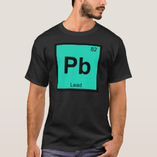 Pb - Periodisches Symbol-Element für die Bleichem T-Shirt