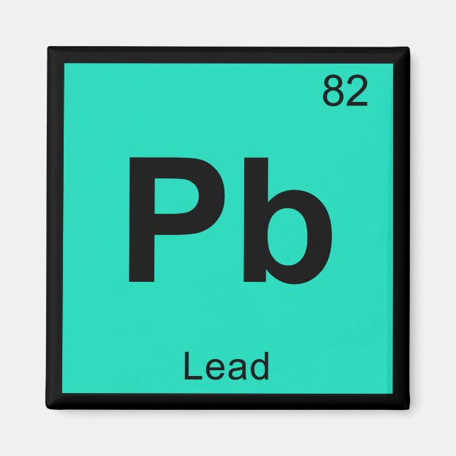Pb - Periodisches Symbol für die Bleichemie Magnet (Vorne)