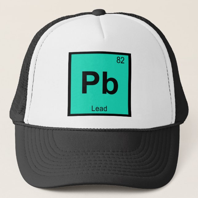 Pb - Periodisches Symbol für die Bleichemie Truckerkappe (Vorderseite)
