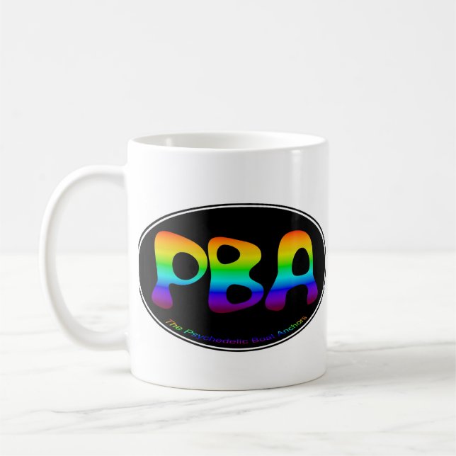 PBA schwarze Tasse Oval-15oz (Links)