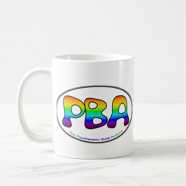 PBA weiße Tasse Oval-15oz (Links)