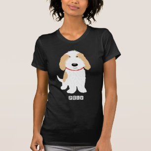 PBGV niedlicher Cartoon-orange u. weißer Hund T-Shirt