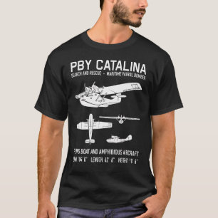 Pby Catalina American Ww2 Flying Boat Diagramme T-Shirt