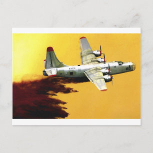PBY Feuerwehrflugzeug Postkarte