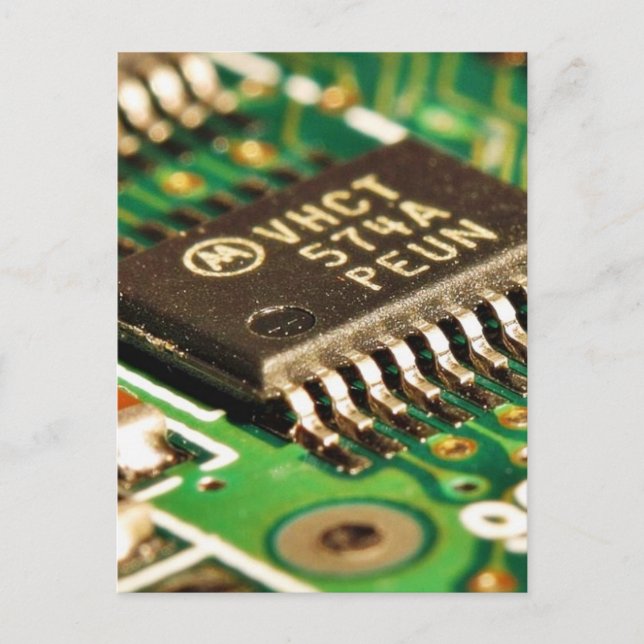 PC-Chips-Schalttafeln Postkarte (Vorderseite)