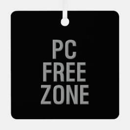 PC Free Zone Black Metal Quadrat Ornament