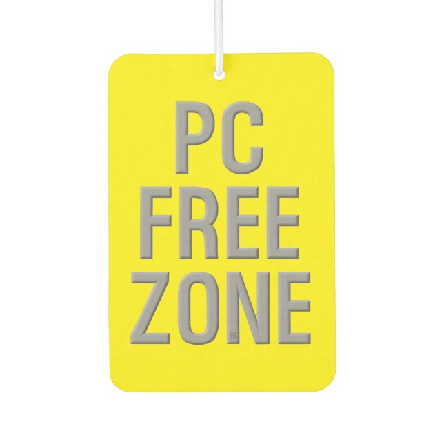 PC Free Zone gelbe Autoluft-Erfrischung Autolufterfrischer (Vorderseite)