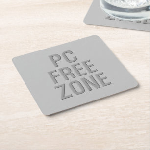 PC Free Zone graue Untersetzer