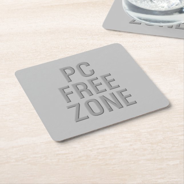 PC Free Zone graue Untersetzer (angewinkelt)