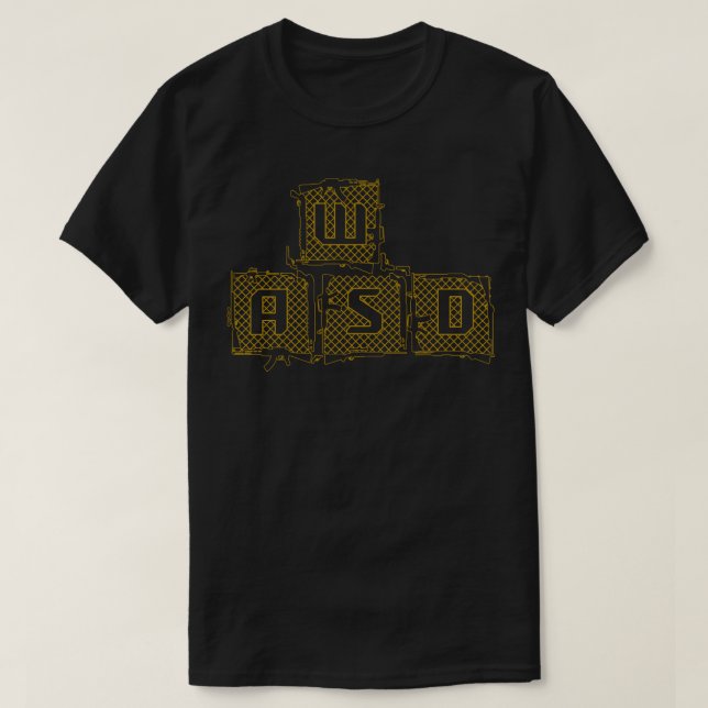 PC Gaming WASD FPS Gamer T-Shirt (Design vorne)