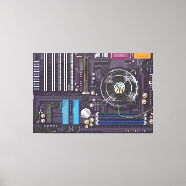 PC-Mainboard Leinwanddruck (Vorderseite)