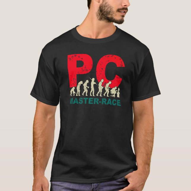 Pc Master Race  Evolution Graphic For Gamers T-Shirt (Vorderseite)