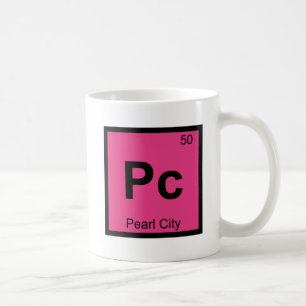 Pc - Pearl City Oahu Hawaii Chemie-Symbol Kaffeetasse