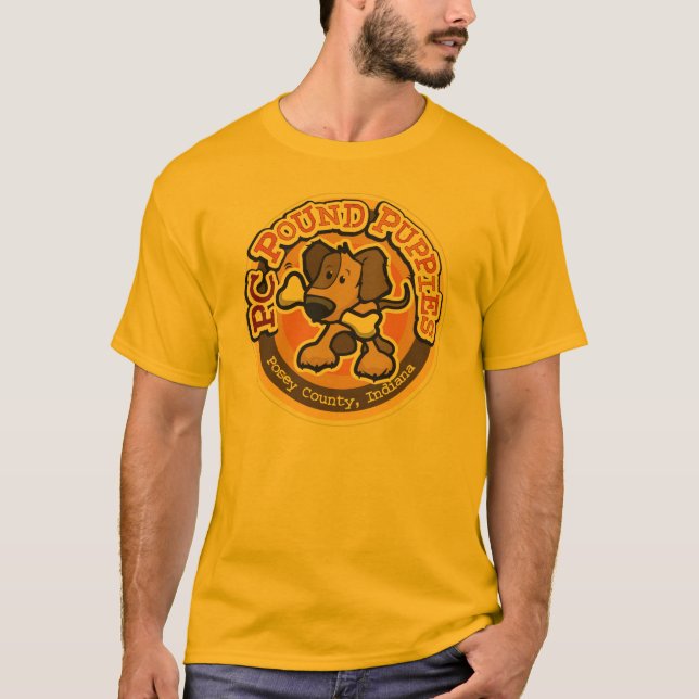 PC Pfund-Welpen rundes verbesserndes L… - T-Shirt (Vorderseite)