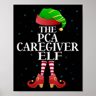 Pca Betreuer Elf Lustige passende Pyjama-Gruppe Ch Poster