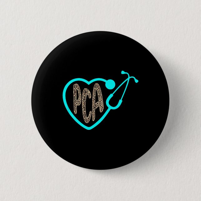 Pca Patientenversorgung Istant Heart Leopard Krank Button (Vorderseite)