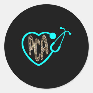 Pca Patientenversorgung Istant Heart Leopard Krank Runder Aufkleber