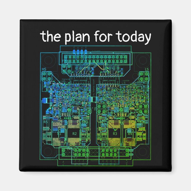 PCB Printed Circuit Board Platine mit Plan Magnet (Vorne)