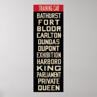 PCC Streetcar Rollsign (IKEA Frame Sized) Poster