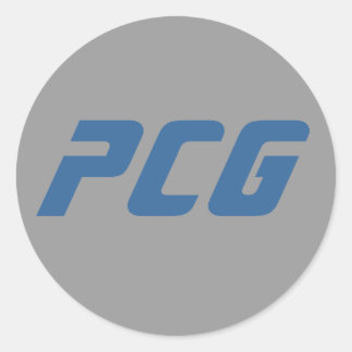 PCG RUNDER AUFKLEBER
