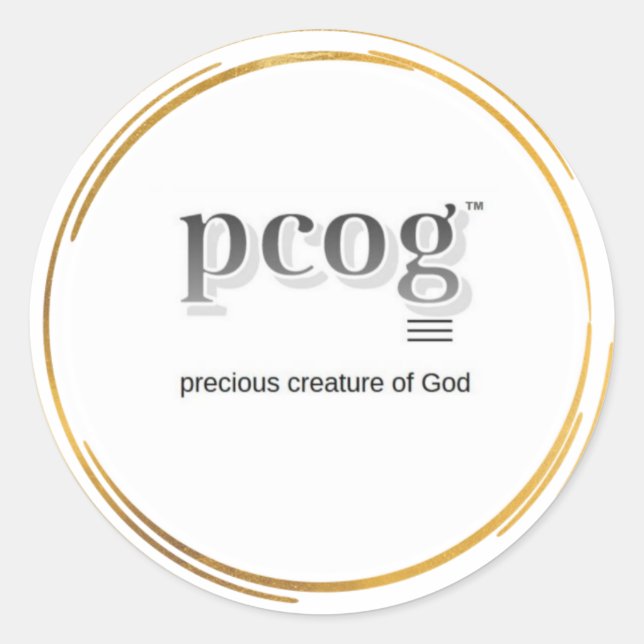 pcog GOLDENE WIRBEL-KREISE Aufkleber ohne Bibelver (Vorderseite)