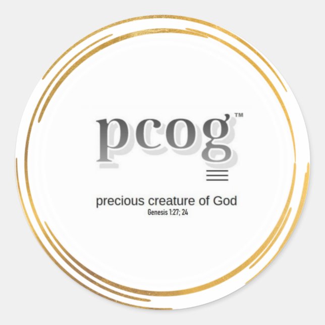 pcog, words & scriptureGOLD WHISPY CIRCLES sticker (Devant)