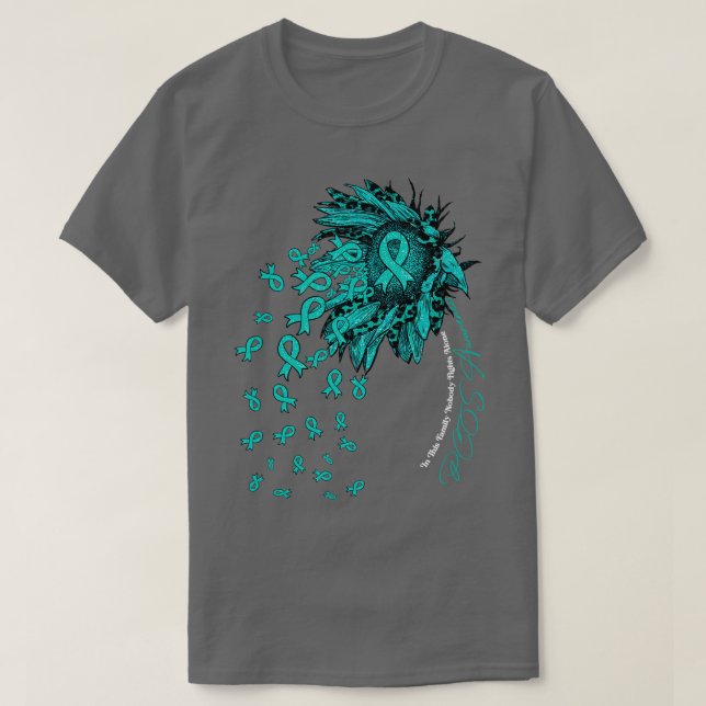PCOS Awareness Awareness Sonnenblume Niemand kämpf T-Shirt (Design vorne)