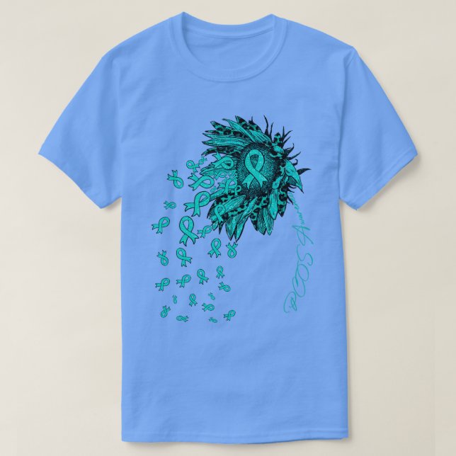 PCOS Awareness Awareness Sonnenblumen Band Blume T-Shirt (Design vorne)