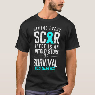 PCOS-Bewusstsein hinter jedem Auto-Krieger Ovarial T-Shirt