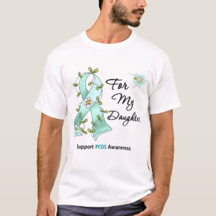 PCOS Bewusstsein trage ich aquamarines Band für T-Shirt