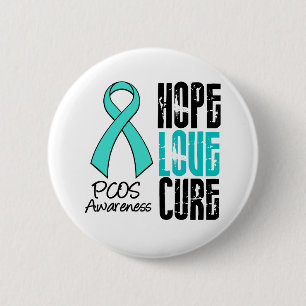 PCOS Hoffnungs-Liebe-Heilungs-Band Button