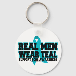 PCOS Real Men tragen Aquamarin Schlüsselanhänger