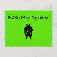 PCOS treibt mir Batty Halloween Postkarte voran