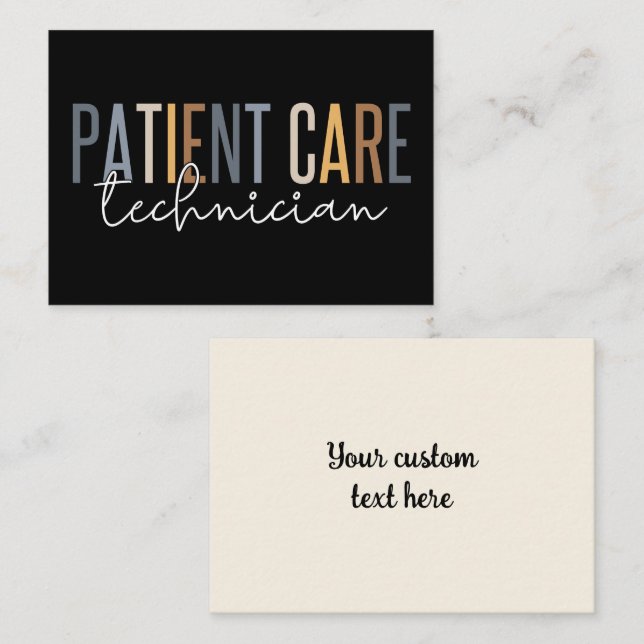 PCT-Bewertung für den Patienten Mitteilungskarte (Vorne/Hinten)