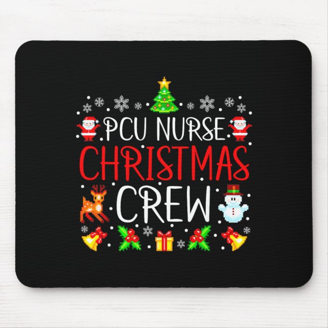 Pcu Nurse Christmas Crew Matching Xmas  Mousepad (Vorne)