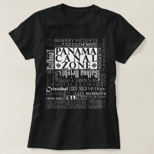 PCZ - Panamakanal-Zonen-Standorte im Weiß T-Shirt