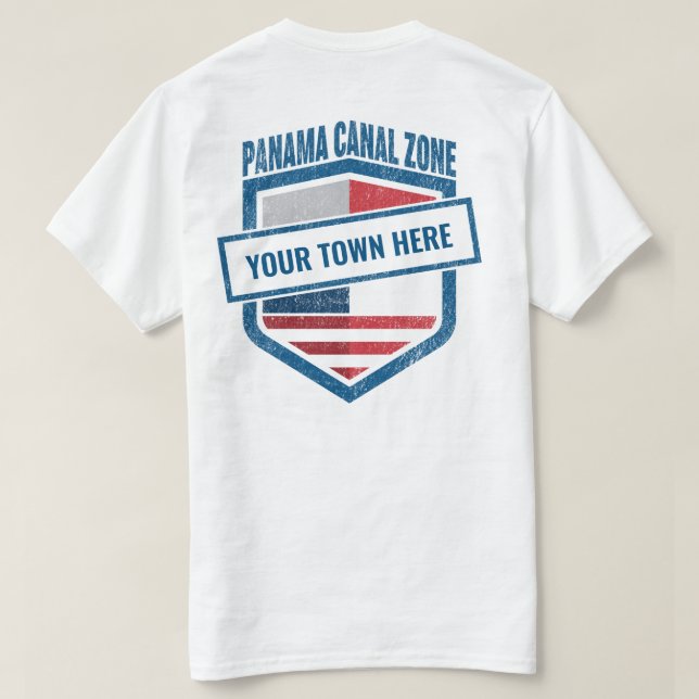 PCZ-Wappen mit militärischen Einrichtungen / Towns T-Shirt (Design Rückseite)