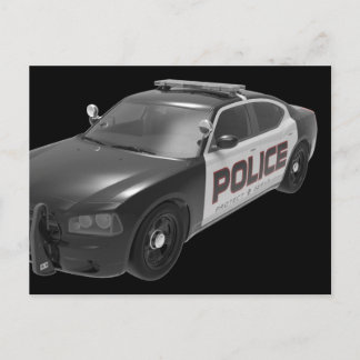 PD Police Law Enforcement Academy Grad Lights CUFF Postkarte