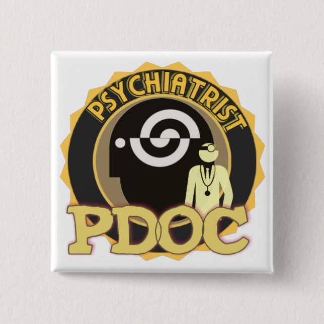 PDOC LOGO PSYCHIATRIST BUTTON (Vorderseite)