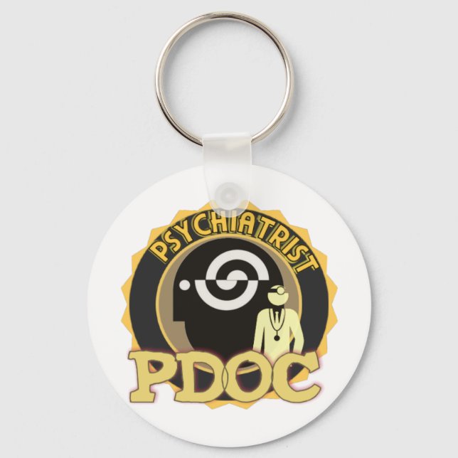 PDOC LOGO PSYCHIATRIST SCHLÜSSELANHÄNGER (Vorderseite)